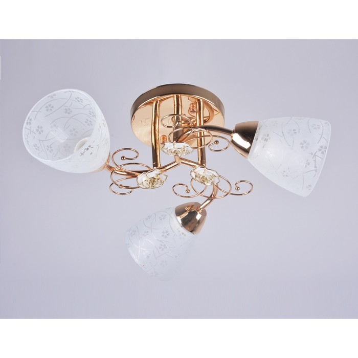 Люстра "Искра" 3x40Вт Е27 золото 45x14x25см.