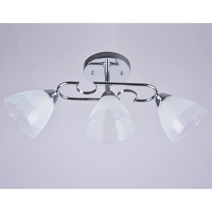 Люстра "Каролина" 3x40Вт Е27 хром 52x15x30см.