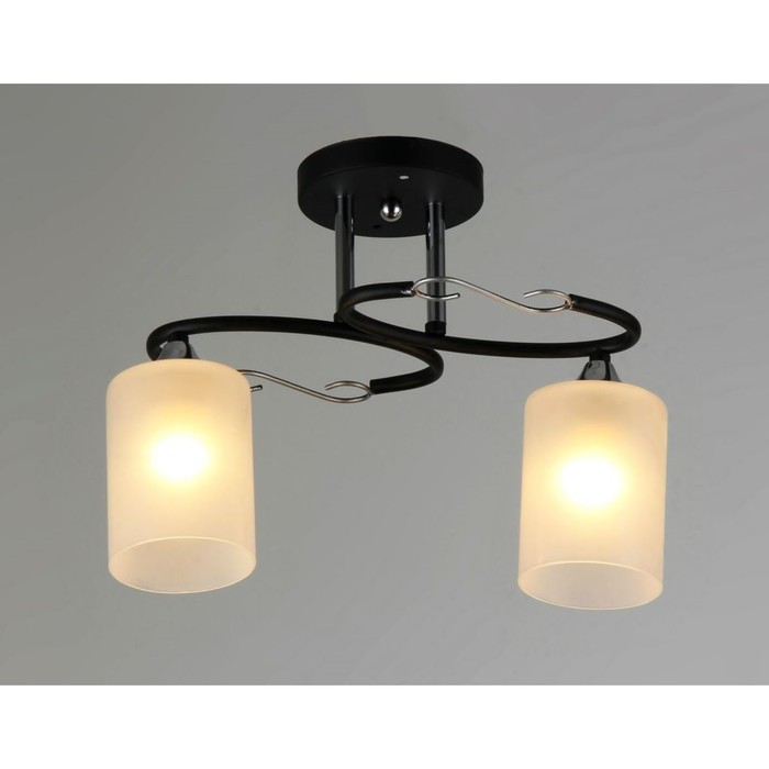 Люстра "Эвридика" 2x40Вт Е27 черный 48x21x21см.