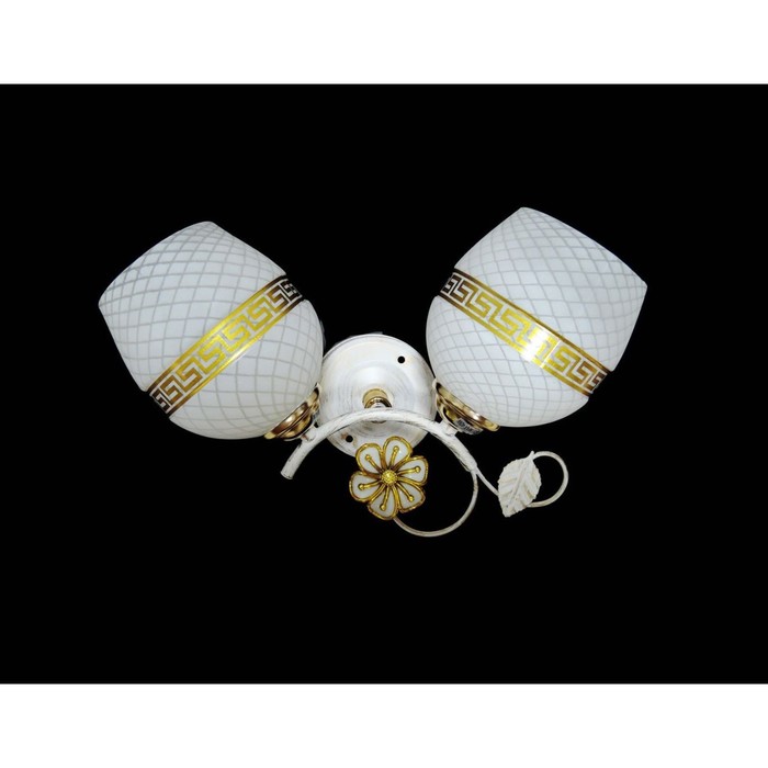 Бра "Эвридика" 2x40Вт Е27 белый 48x21x21см.