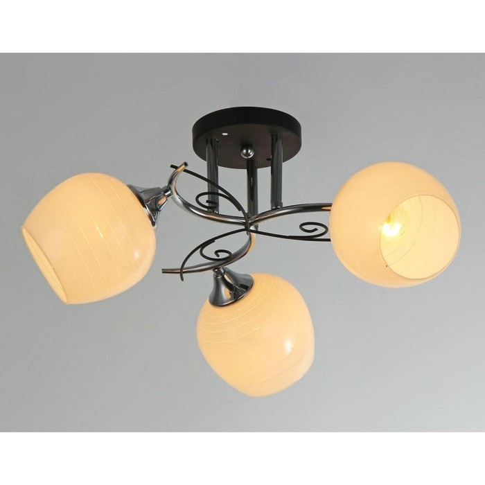 Люстра "Ригато" 3x40Вт Е27 черный 45x14x25см.