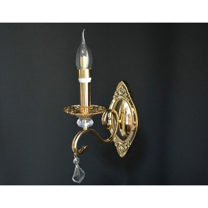 Бра "Верона" 1x40Вт E14 золото 21x14x24см.