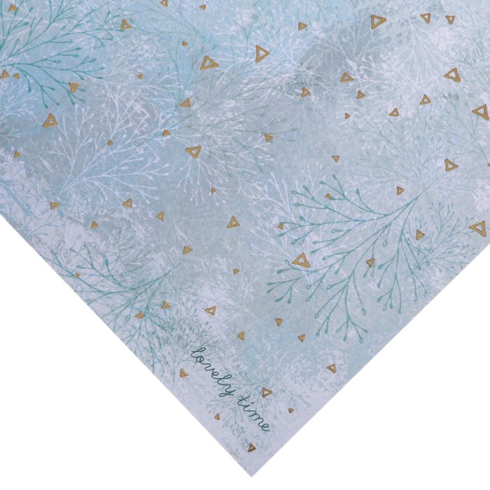 Бумага для скрапбукинга с фольгированием «Прекрасное время», 15,5 х 15,5 см, 250г/м