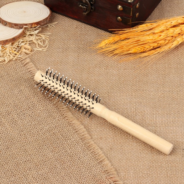 Брашинг деревянный "Натурель", d=4см, 21(±1)см