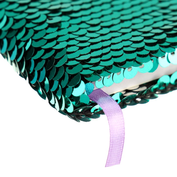 Записная книжка подарочная формат А6 80 листов линия Пайетки двухцветная МИКС