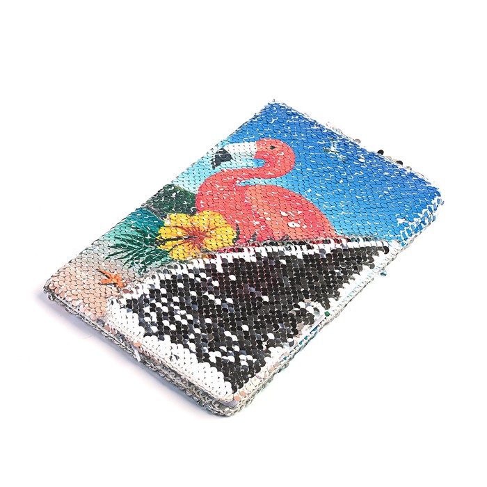 Записная книжка подарочная формат А5 80 листов линия Пайетки с рисунком МИКС