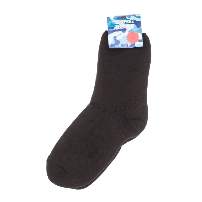 Носки мужские шерстяные махровые, цвет МИКС, размер 25