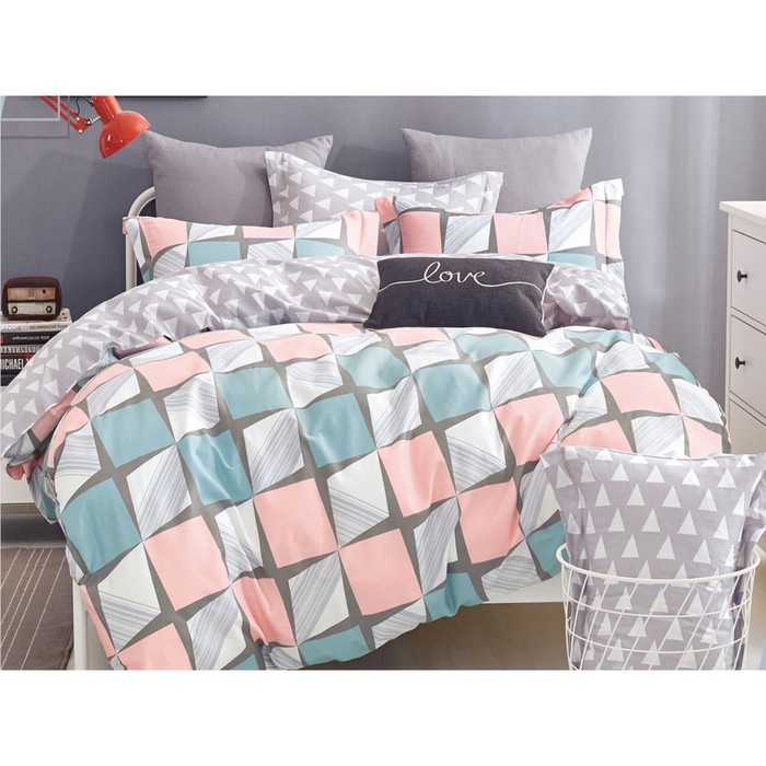 КПБ Vernice дуэт, 160х200 см, 145х210 см-2 шт., 52х74 см, 70х70 см по 2 шт., сатин