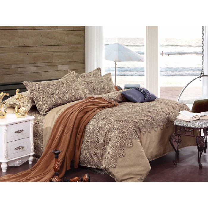 КПБ Amber 2 сп, 160х200 см на рез., 175х210 см, 70х70 см-2 шт., сатин