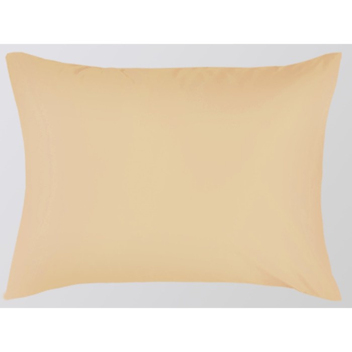 Наволочка на молнии, размер 70х70 см, бежевый, сатин