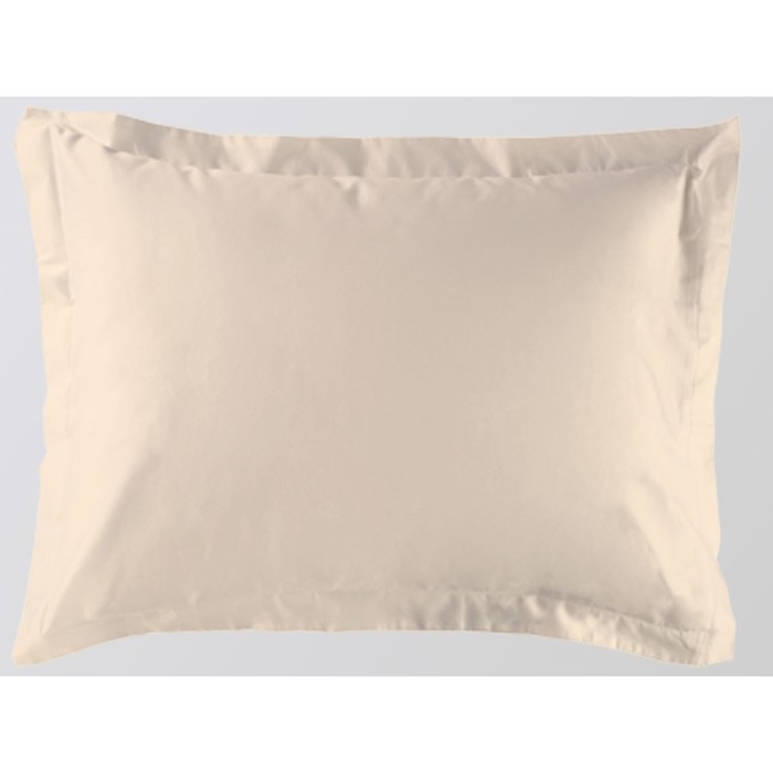 Наволочка с ушками и клапаном, размер 70х70 см, кремовый, сатин