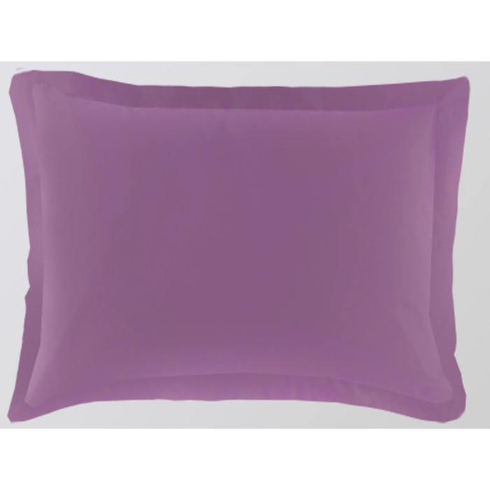 Наволочка с ушками и клапаном, размер 70х70 см, лиловый, сатин