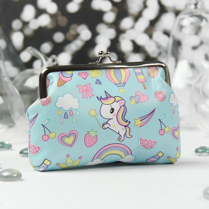 Кошелёк женский, отдел на фермуаре, цвет мятный