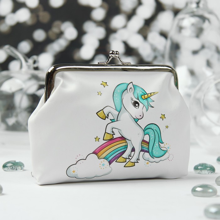 Кошелёк женский, отдел на фермуаре, цвет белый