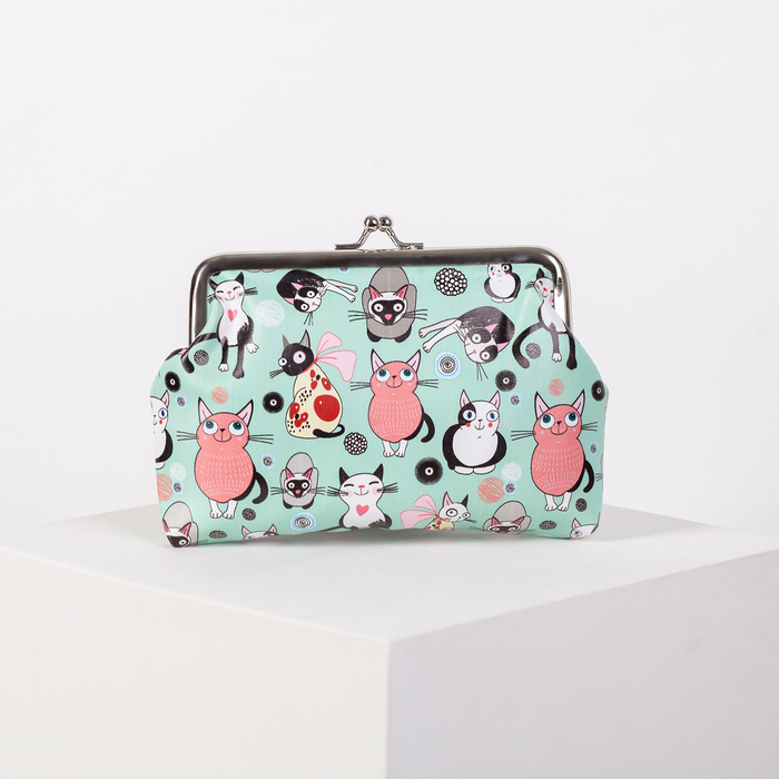 Кошелёк женский, отдел на фермуаре, цвет мятный