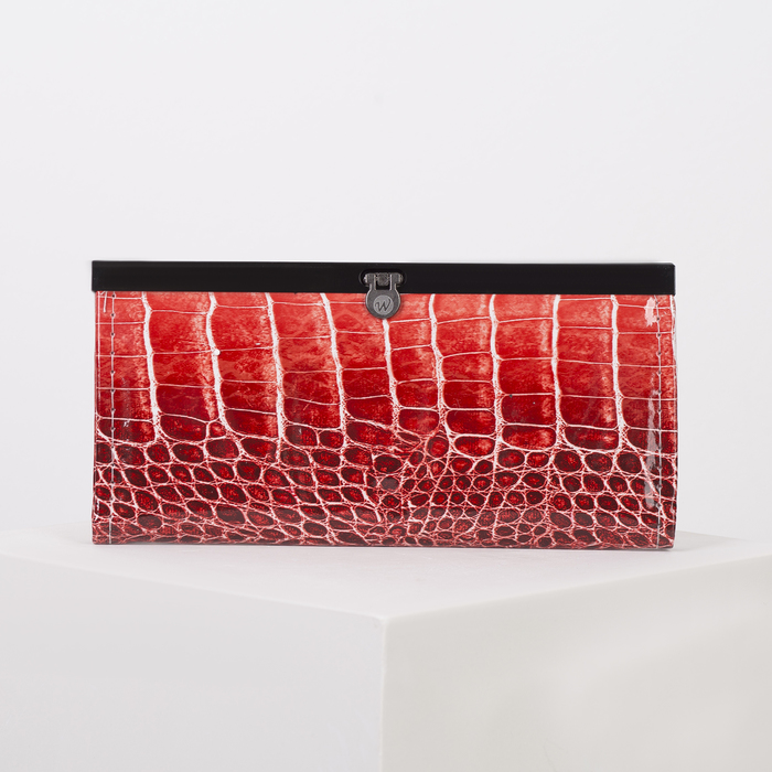 Кошелёк женский, 4 отдела, для монет, цвет красный