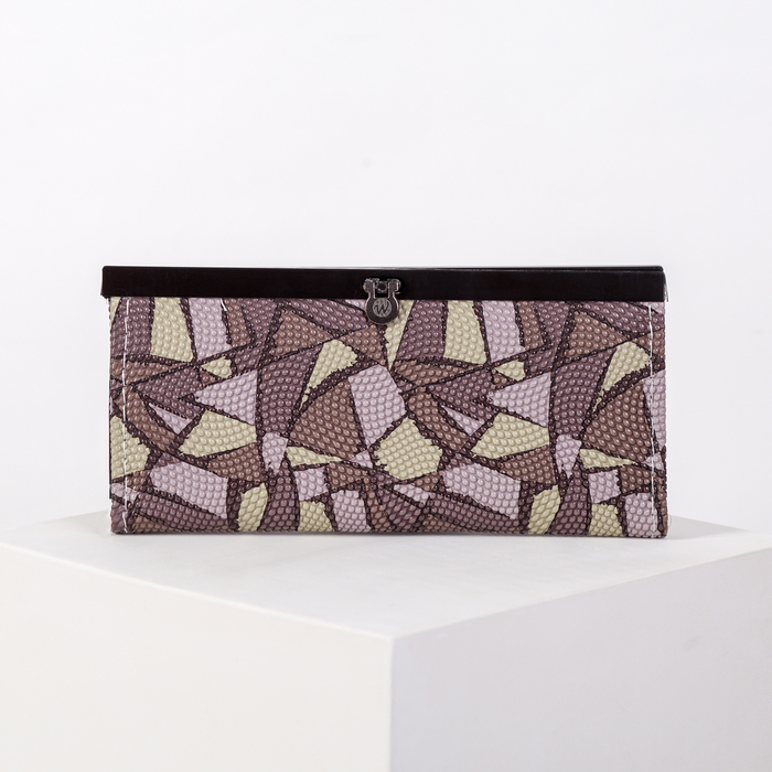 Кошелёк женский, 4 отдела, для монет, цвет коричневый