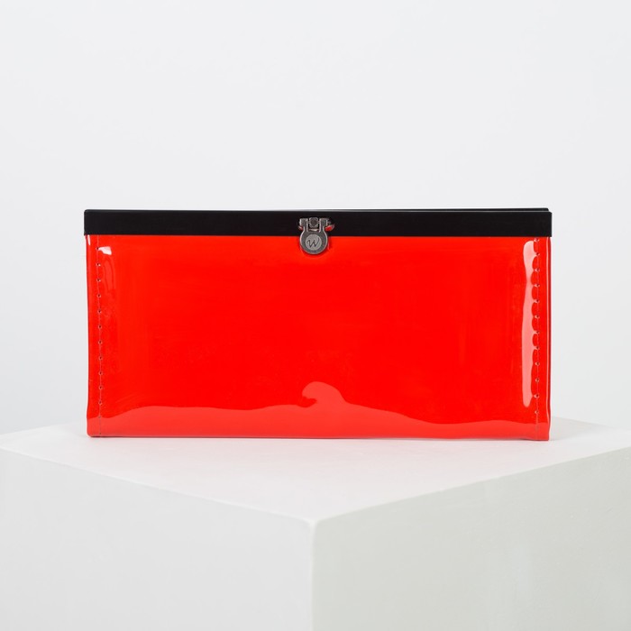 Кошелёк женский, 4 отдела, для монет, цвет красный