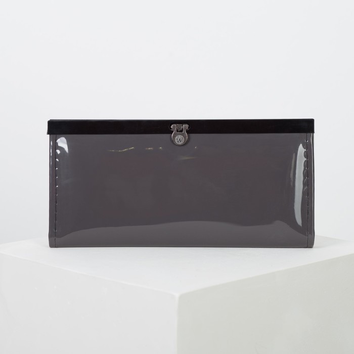 Кошелёк женский, 4 отдела, для монет, цвет серый