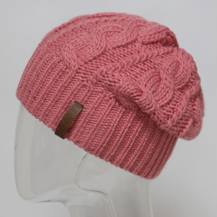 Шапка женская 4093/8 цвет коралл, р-р 56-58