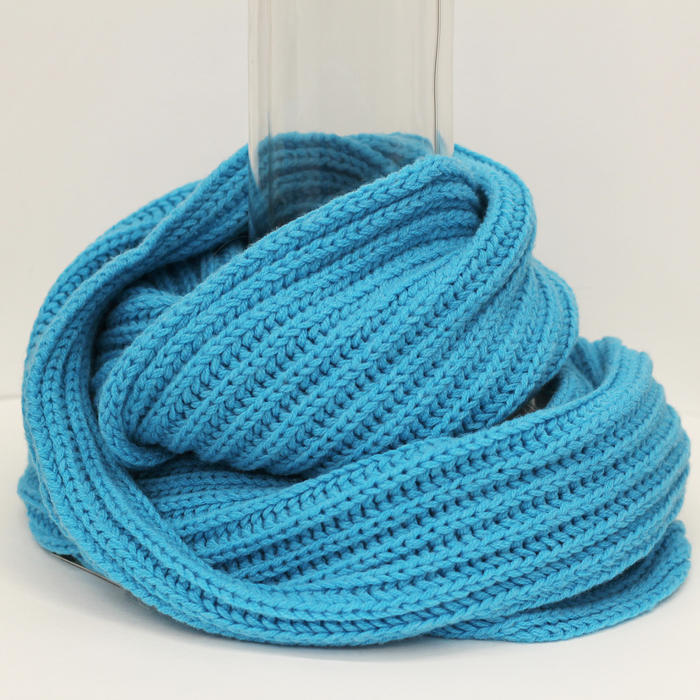 Шарф-снуд женский, цвет голубой, 140 × 37 см