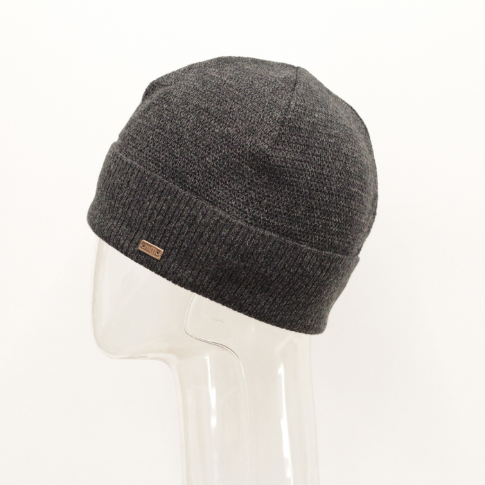 Шапка мужская MMH4877/2 цвет тёмно-серое мулине, р-р 57-59