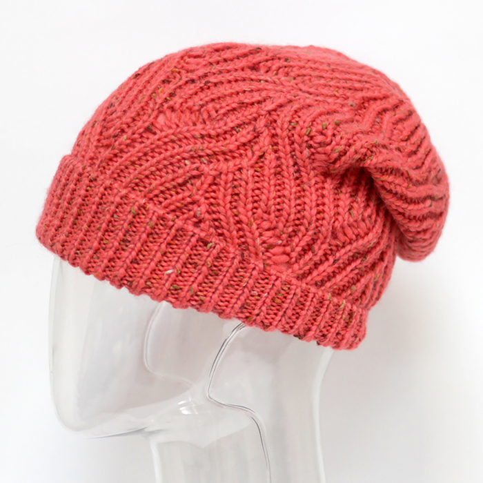 Шапка женская MWH5791/2 цвет коралл, р-р 56-58