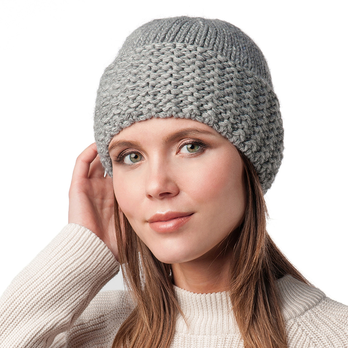 Шапка женская RWH6107/2 цвет серый меланж, р-р 56-58
