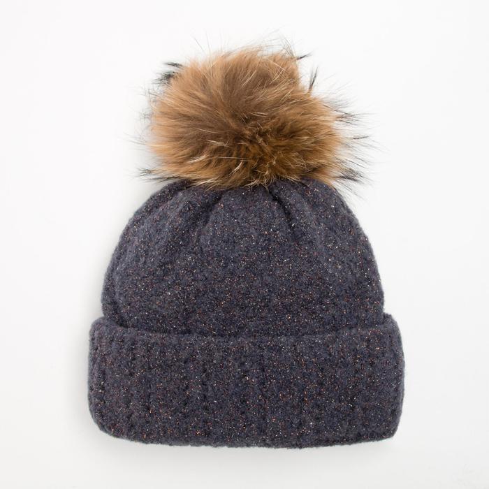 Шапка женская SWH5869/3 цвет джинс, р-р 56-58