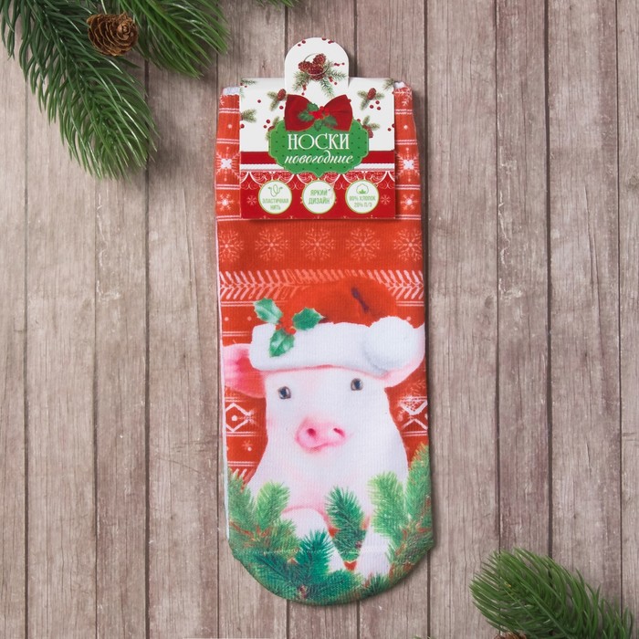 Носки женские Collorista "Символ года", р-р 36-39, 80% хл, 20%п/э