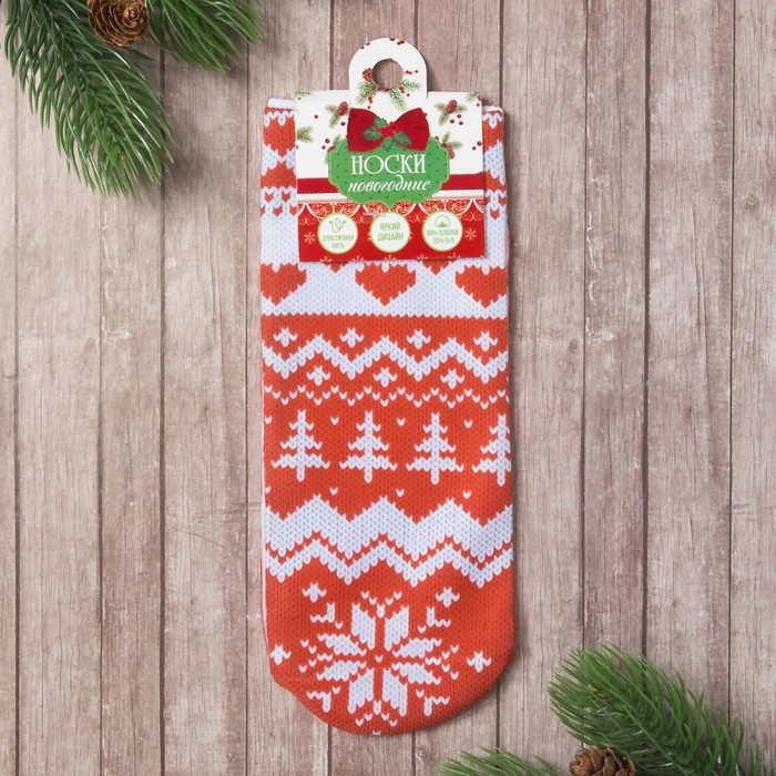 Носки женские Collorista "Новогодние", р-р 36-39, 80% хл, 20%п/э