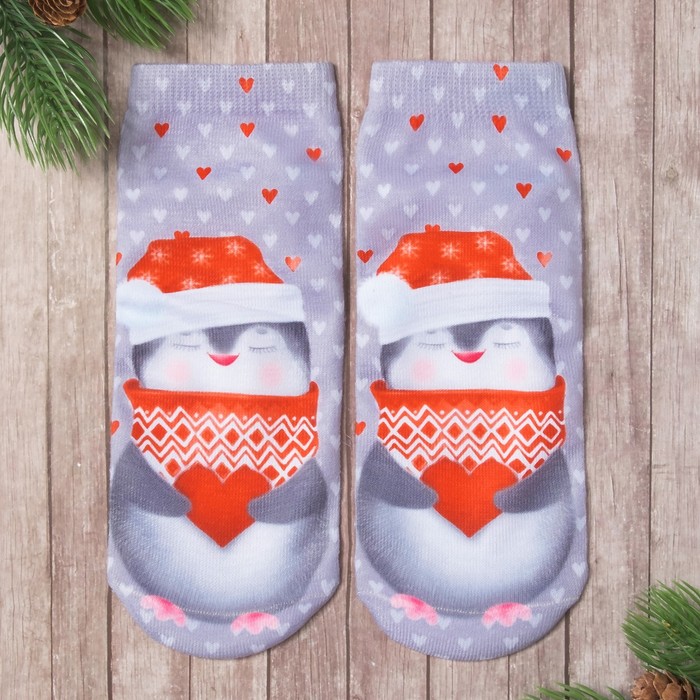 Носки женские Collorista "Пингвин", р-р 36-39, 80% хл, 20%п/э