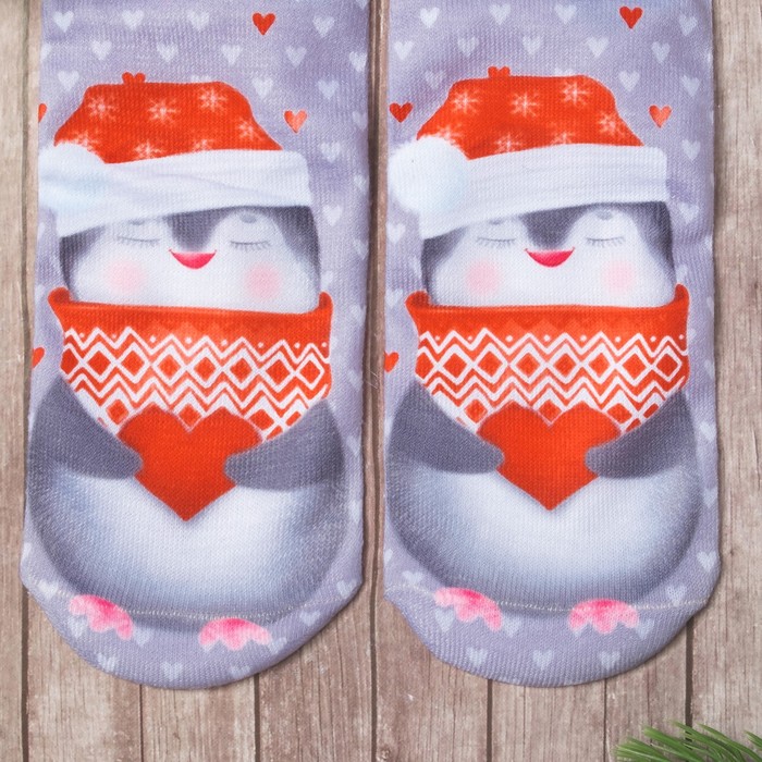 Носки женские Collorista "Пингвин", р-р 36-39, 80% хл, 20%п/э