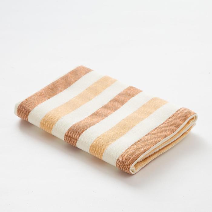Полотенце двухстороннее "Этель" Страйп цв.бронзовый 35х35 см, 380 г/м2, 100% хлопок
