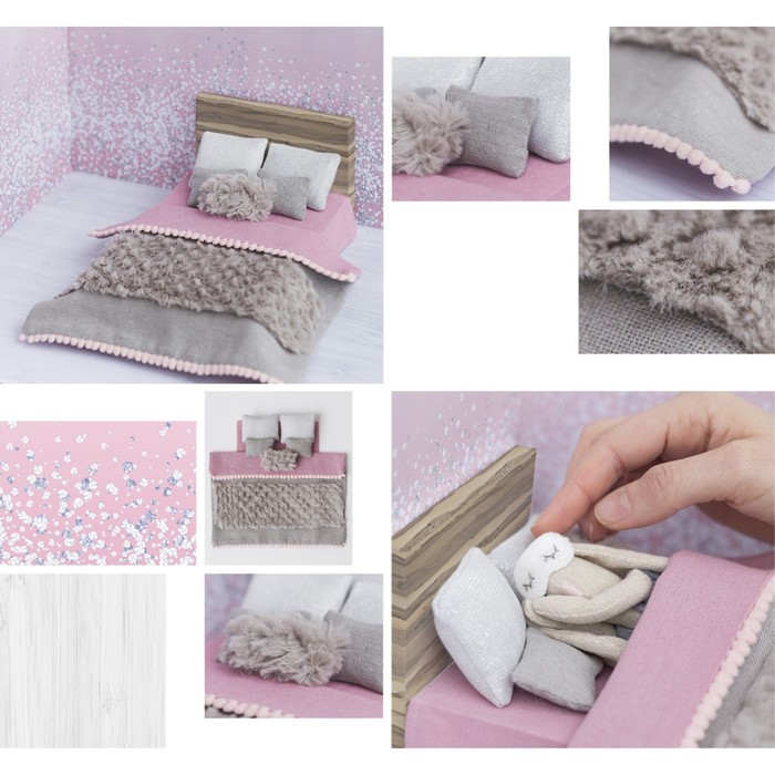 Кроватка для игрушки–малютки «Сны принцессы», набор для шитья, 21 × 29,7 × 1 см