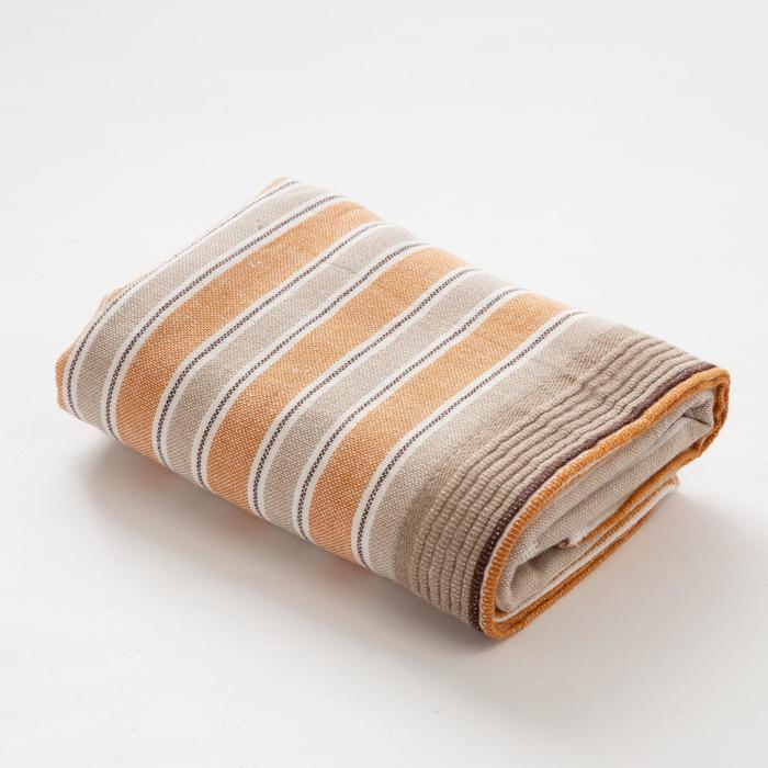 Полотенце двухстороннее "Этель" Геометрия цв.серо-коричн. 70х140 см, 380 г/м2, 100% хлопок