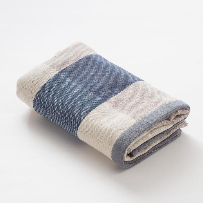 Полотенце двухстороннее "Этель" Клетка 70х140 см, 380 г/м2, 100% хлопок