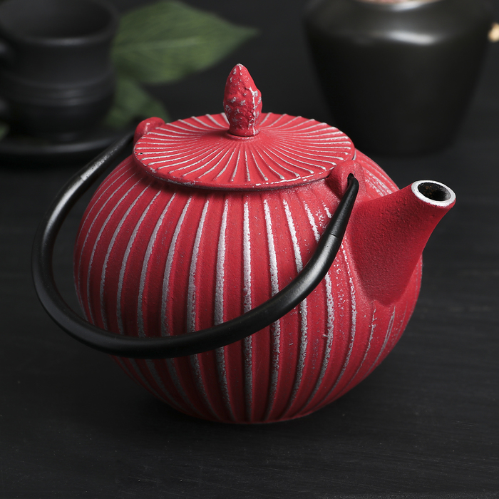 Чайник с ситом 850 мл "Тео", цвет красный