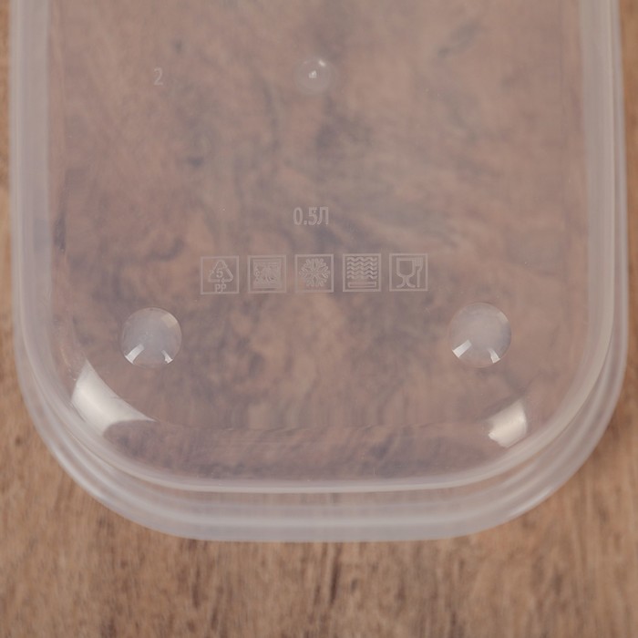 Контейнер пищевой 500 мл, цвет бирюзовый