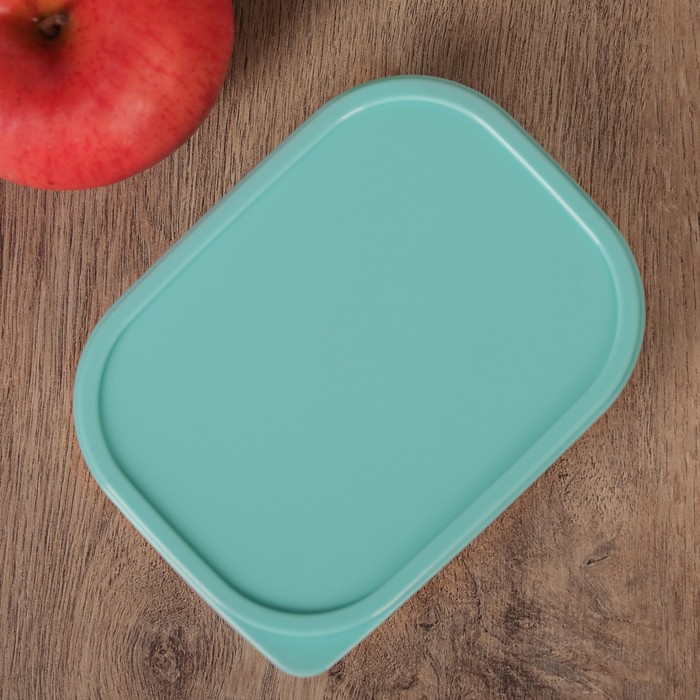 Набор контейнеров пищевых, 3 шт: 0,2 л, 0,5 л, 1,2 л, прямоугольные, цвет бирюзовый