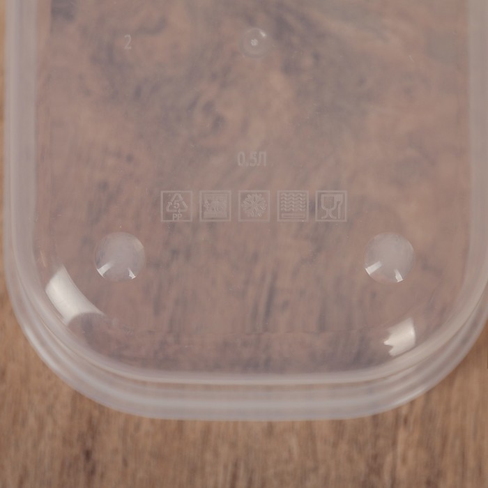 Набор контейнеров пищевых, 3 шт: 0,2 л, 0,5 л, 1,2 л, прямоугольные, цвет фиолетовый