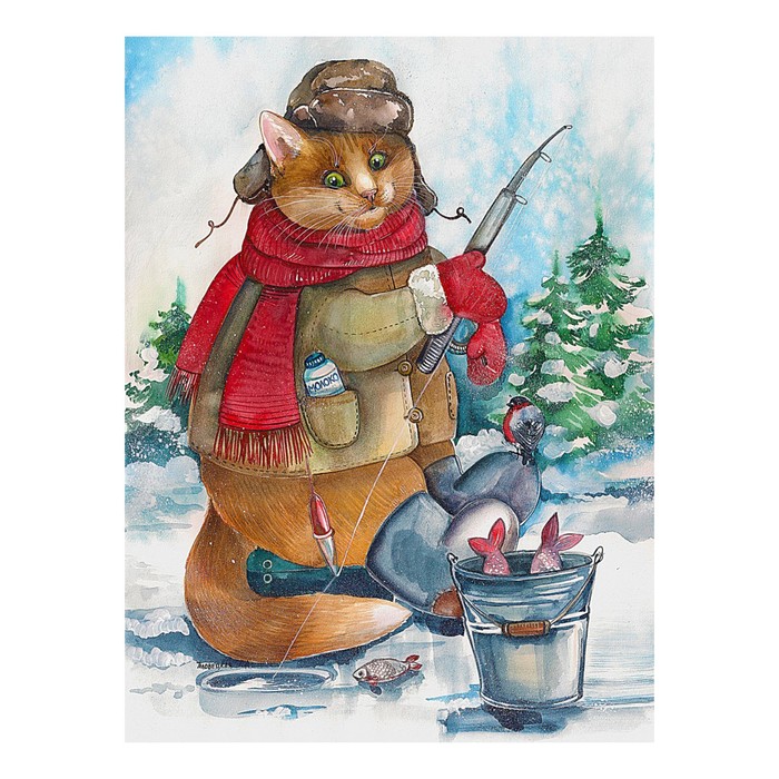 Картина стразами "Ловись рыбка" 40х60 см