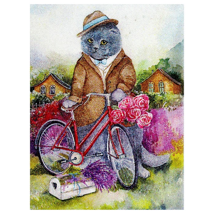 Картина стразами "Кот прованский" 40х60 см