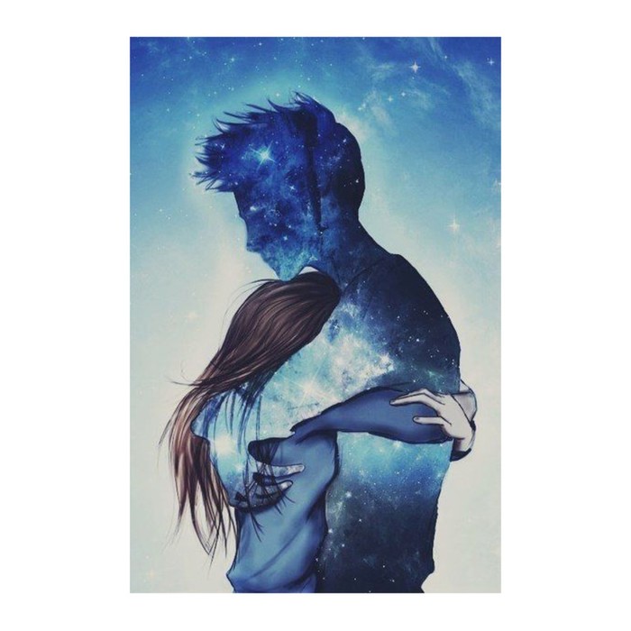 Картина стразами "Ты мой космос" 30х40 см