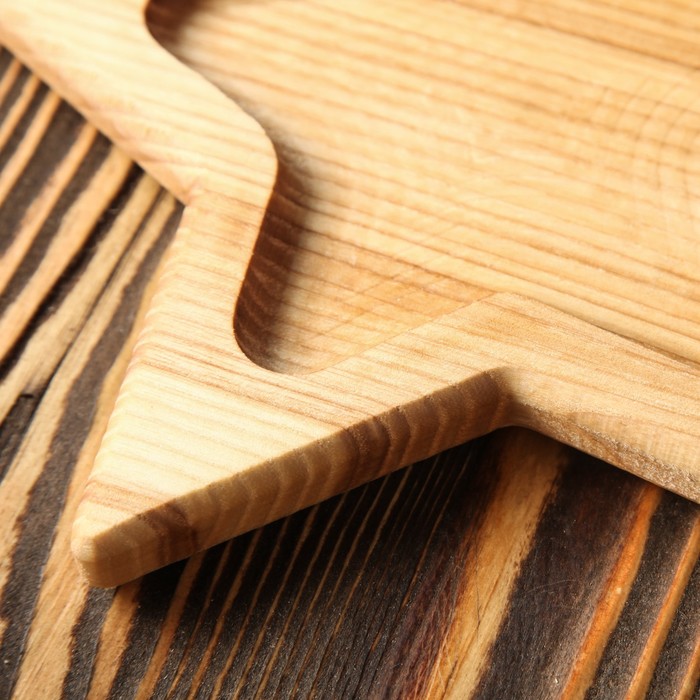 Тарелка деревянная "Звезда", массив ясеня, 20 х 20 см