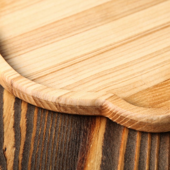Тарелка деревянная "Косолапый", массив ясеня, 15 х 15 см