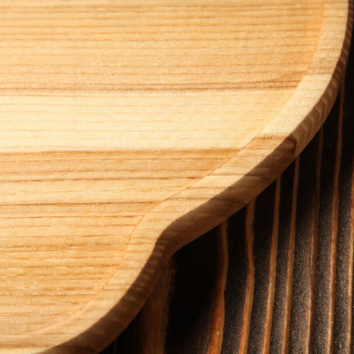 Тарелка деревянная "Косолапый", массив ясеня, 25 х 25 см