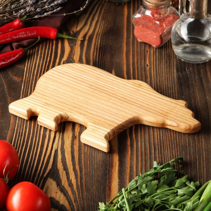 Доска для нарезки и подачи "Косолапый большой", массив ясеня, 25х14 см