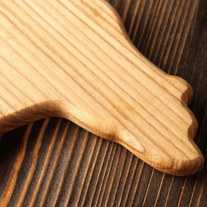 Доска для нарезки и подачи "Косолапый большой", массив ясеня, 25х14 см