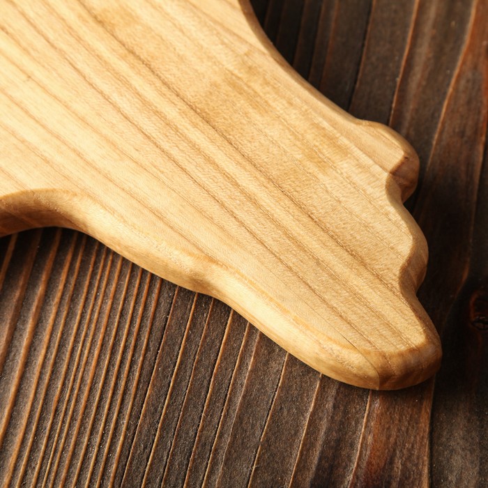 Доска для нарезки и подачи "Косолапый большой", массив ясеня, 35х20 см